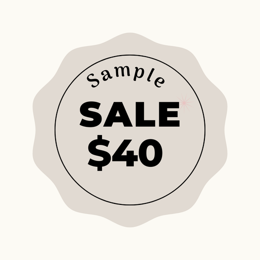 $40 Sample Sale