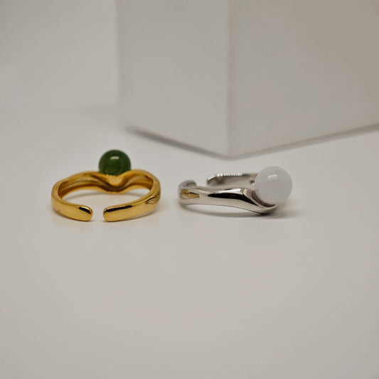 Tranquil Jade Adjustable Ring