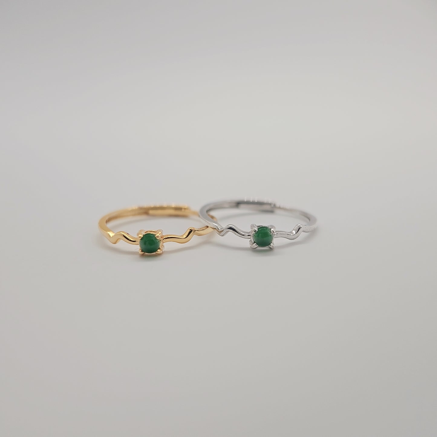 Emerald Wave Jade Ring