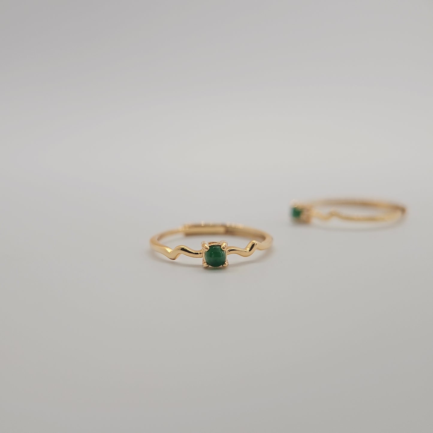 Emerald Wave Jade Ring