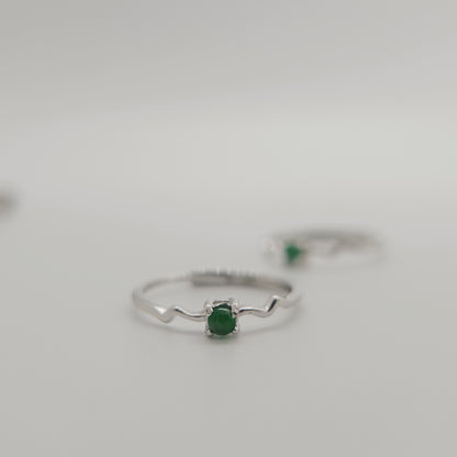 Emerald Wave Jade Ring