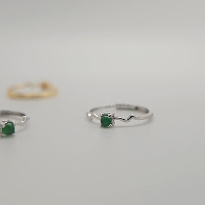 Emerald Wave Jade Ring