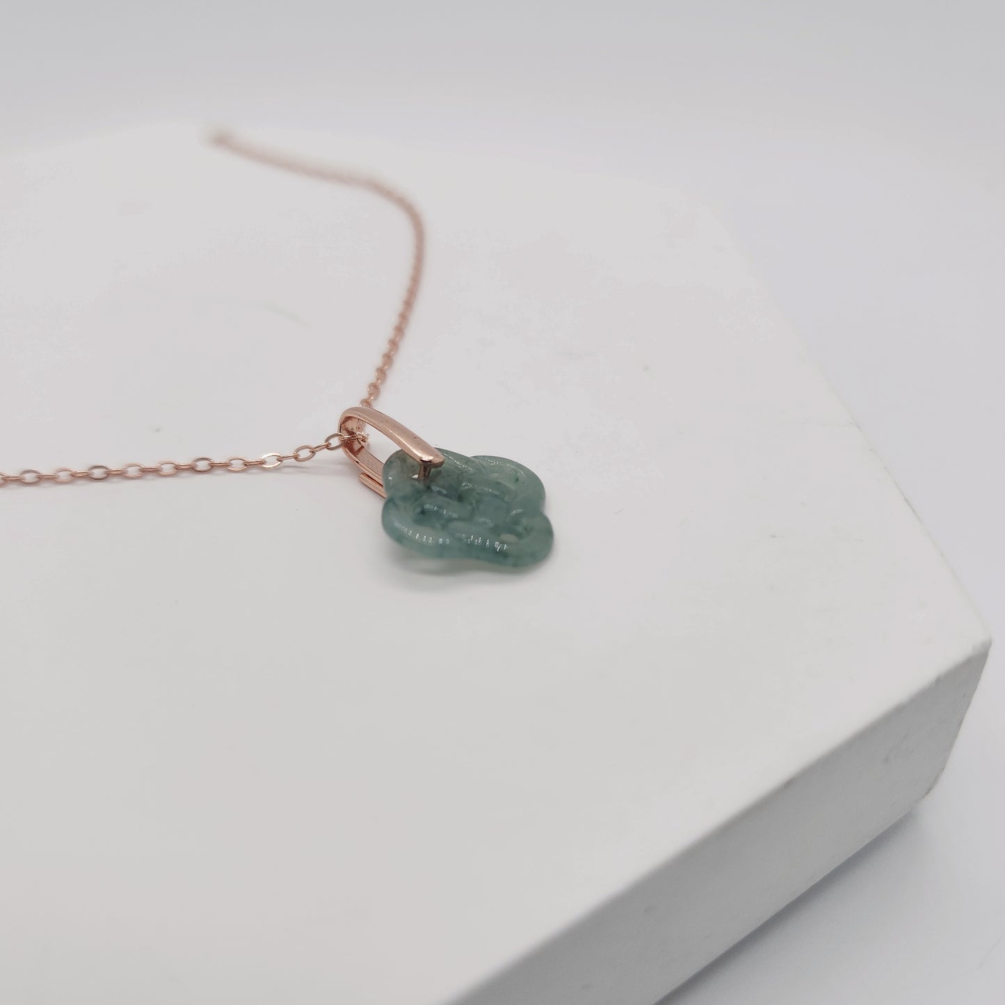 Oriental Jade Knot Necklace