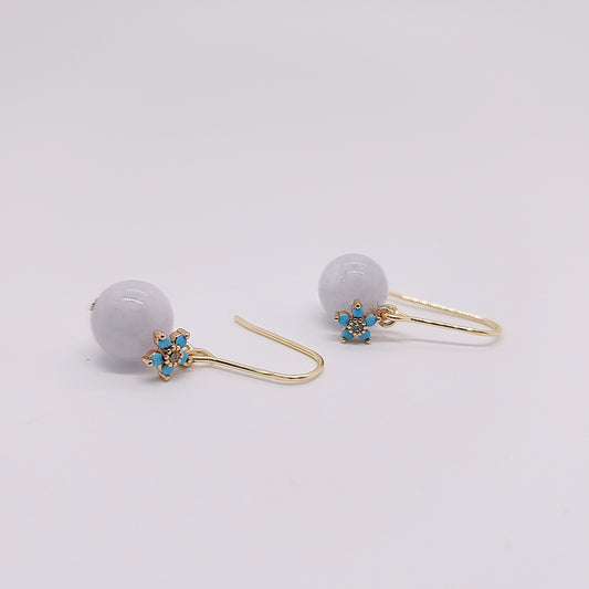 Nyonya Earring (Pale Lavender Jade)