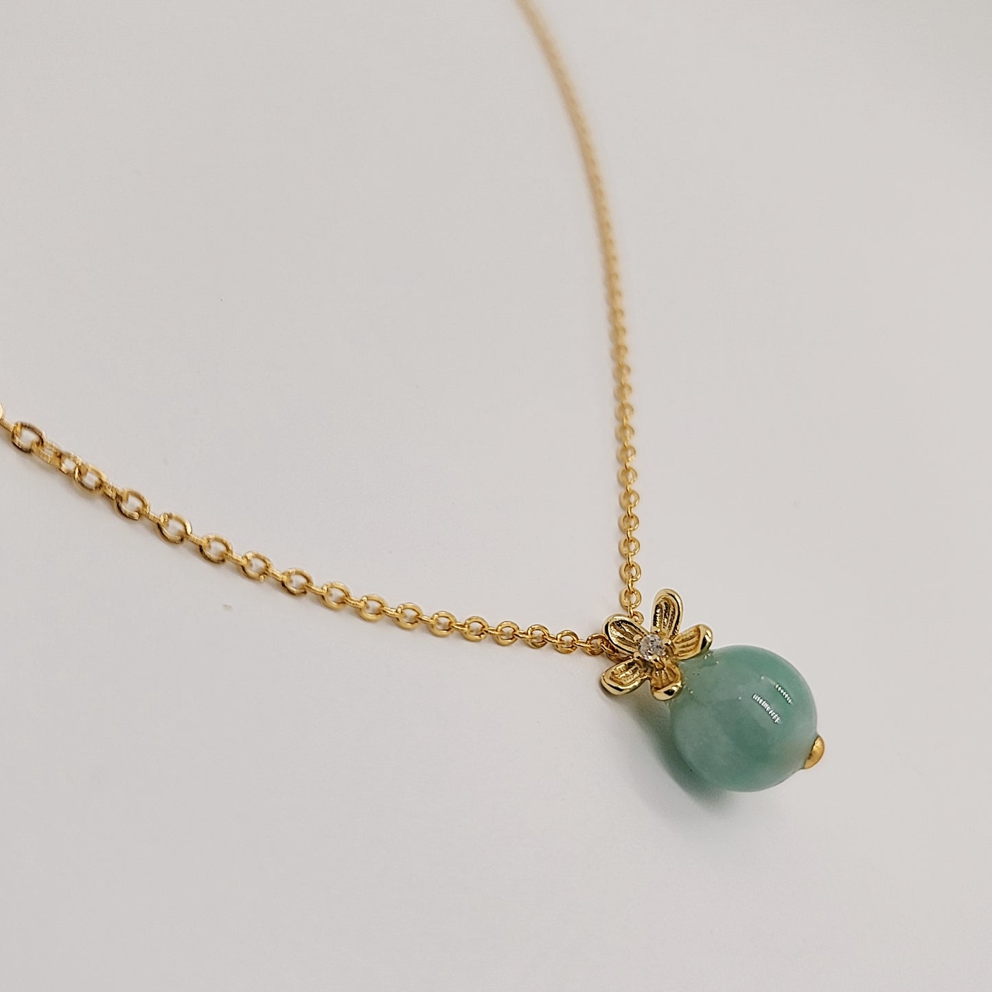 Jade Petal Necklace