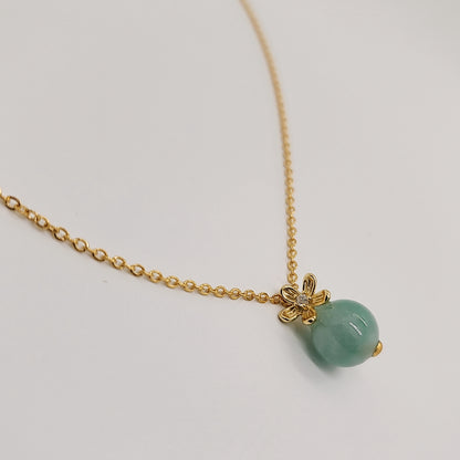 Jade Petal Necklace