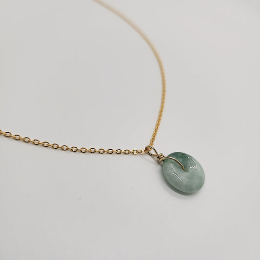 Classic Jade Donut Necklace